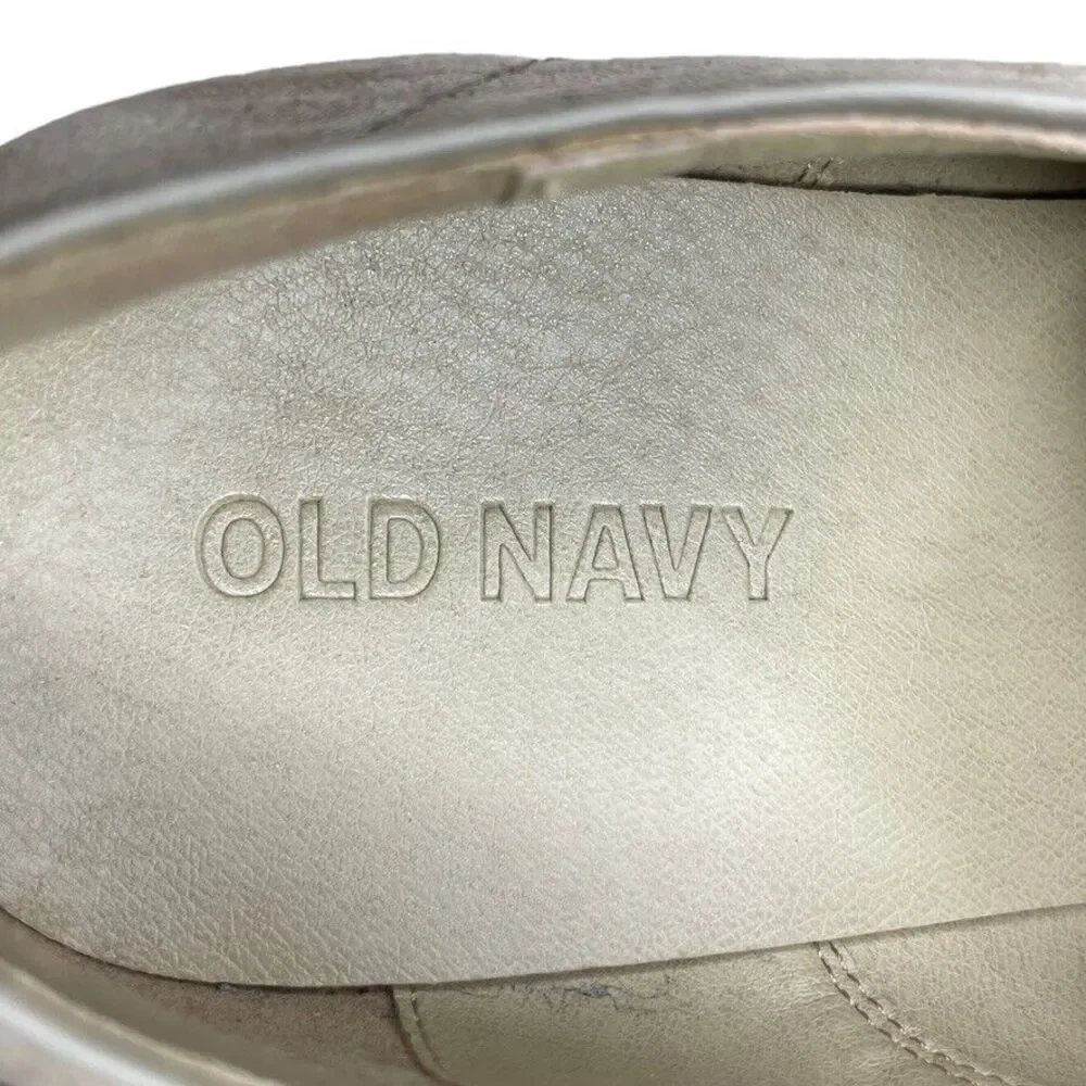 Old Navy Men's Sand Faux‎ Suede Plain Oxford Dress Shoe Size 9 M